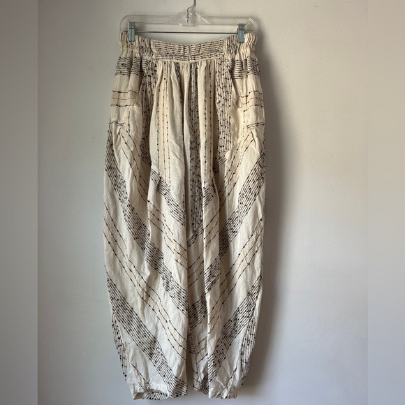 Free People Once Upon Yarn Dye Pants Size Large Breezy Cotton - Picture 3 of 4